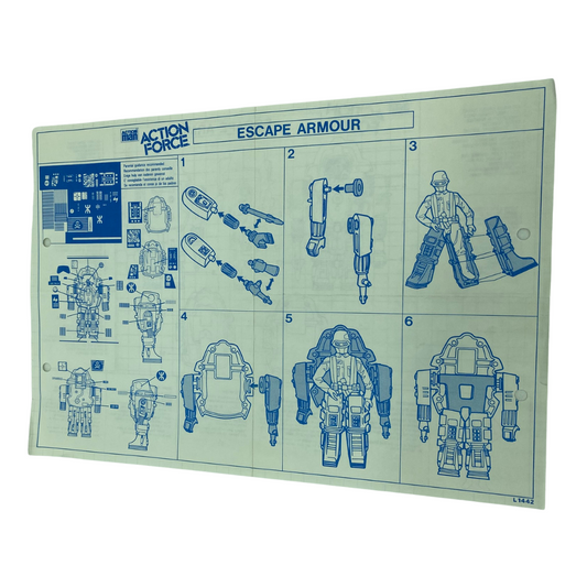 GI Joe, Action Force Escape Armour instructions by Palitoy hole punched 321