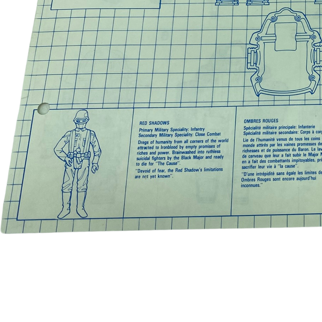 GI Joe, Action Force Escape Armour instructions by Palitoy hole punched 321
