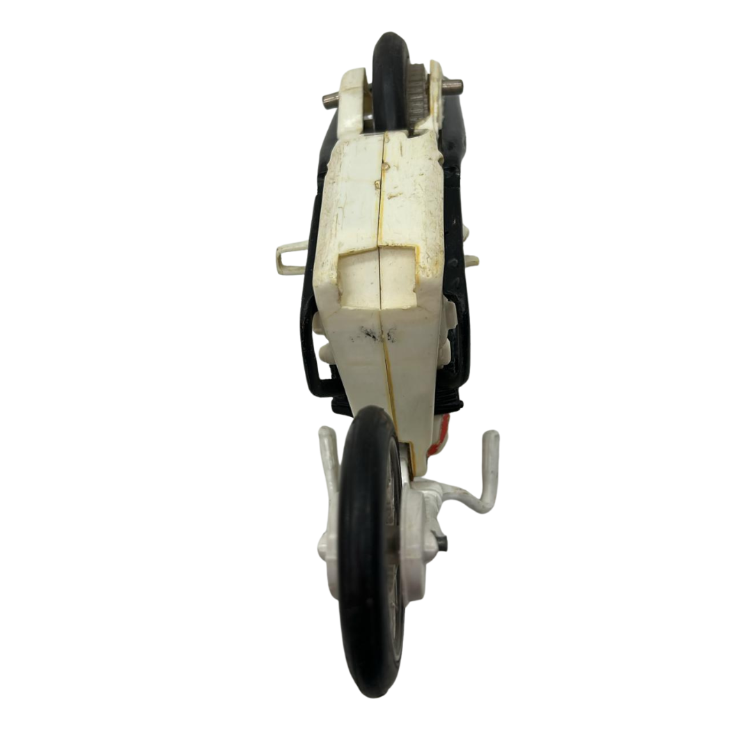 Evel Knievel figure, helmet, dirt bike and gyro winder stand / energiser 467