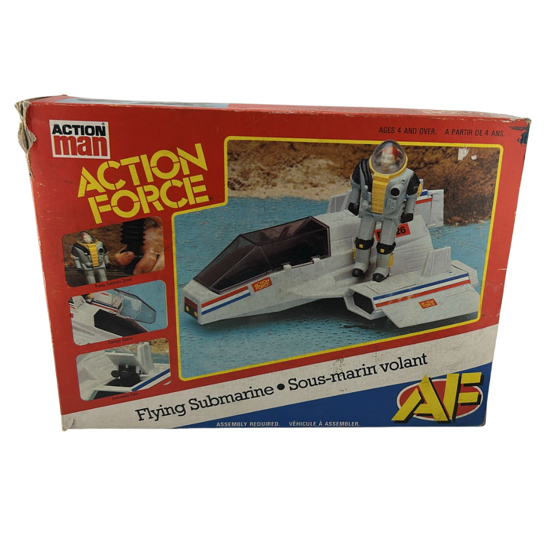 Action Force Flying Submarine with box and insert by Palitoy GI Joe