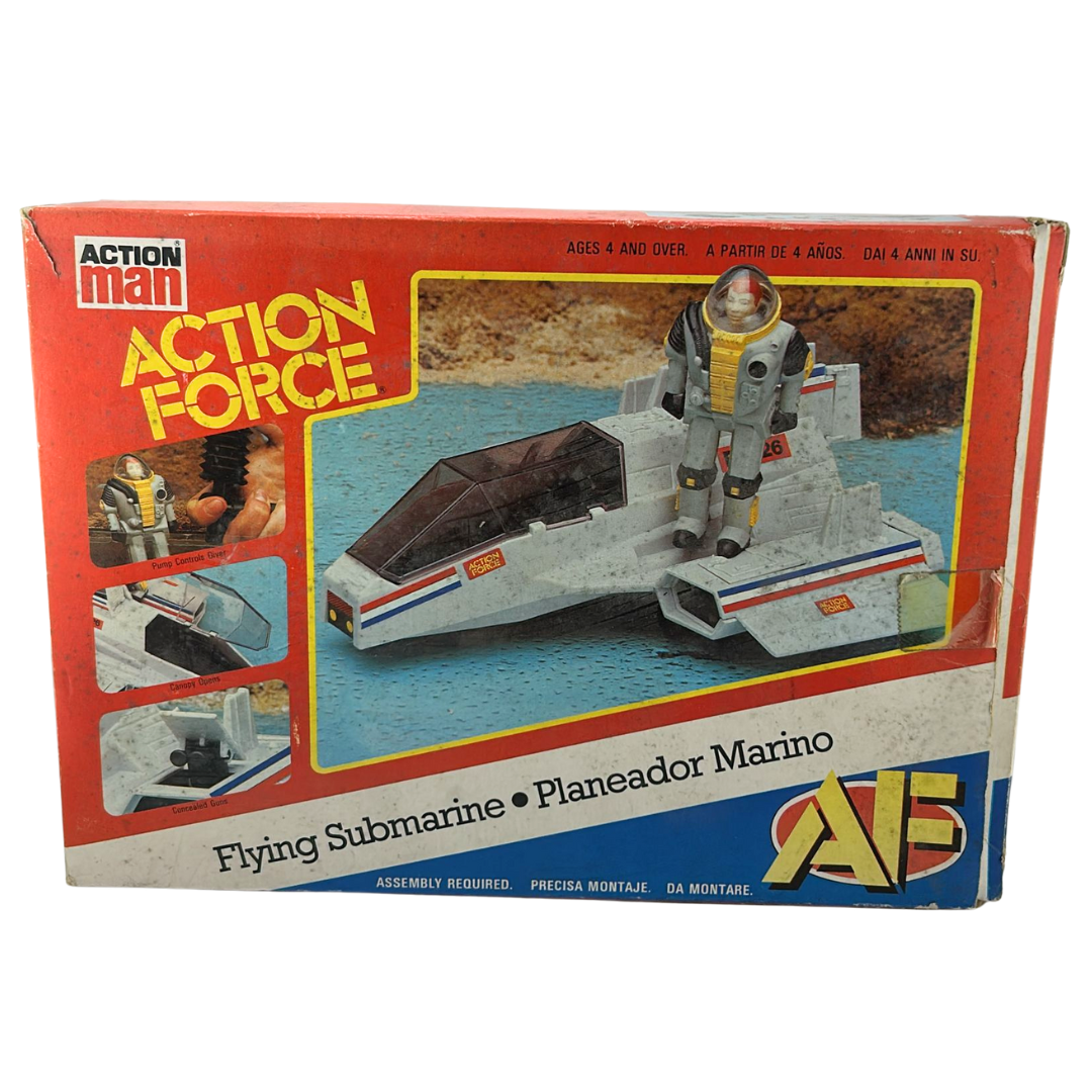 Action Force Flying Submarine with box and insert by Palitoy GI Joe