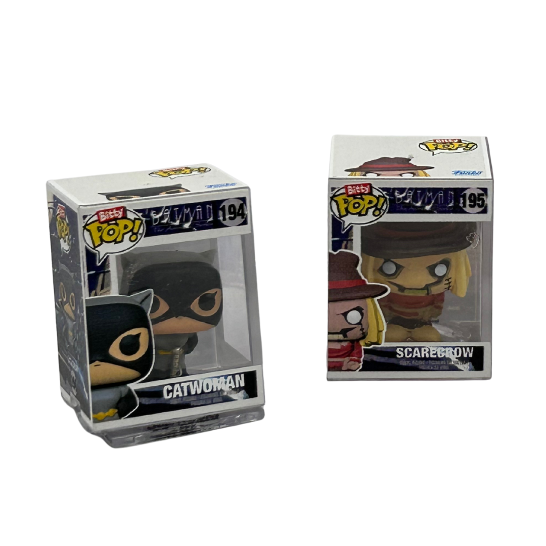 Pop Vinyl Batgirl, Harley Quinn, Scarecrow, Catwoman Funko minis