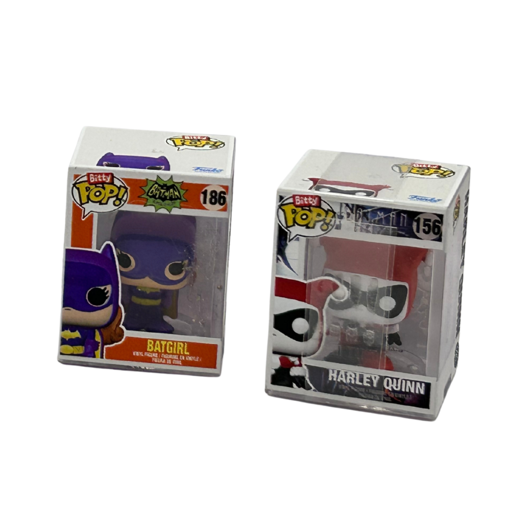 Pop Vinyl Batgirl, Harley Quinn, Scarecrow, Catwoman Funko minis
