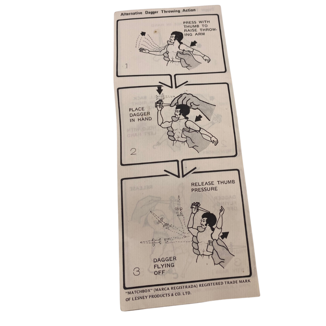 Fighting Furies by Matchbox Play Action Instruction Leaflet 367