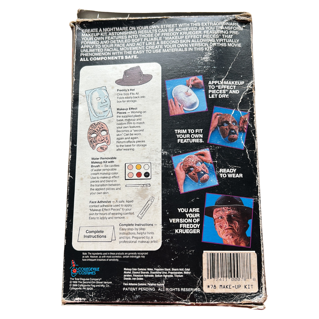 Freddy Krueger Nightmare On Elm Street original sealed makeup kit from 1988