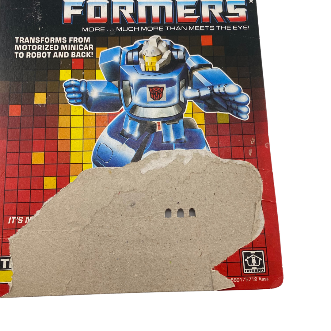 Transformers G1 Freeway Throttlebot cardback with tech spec