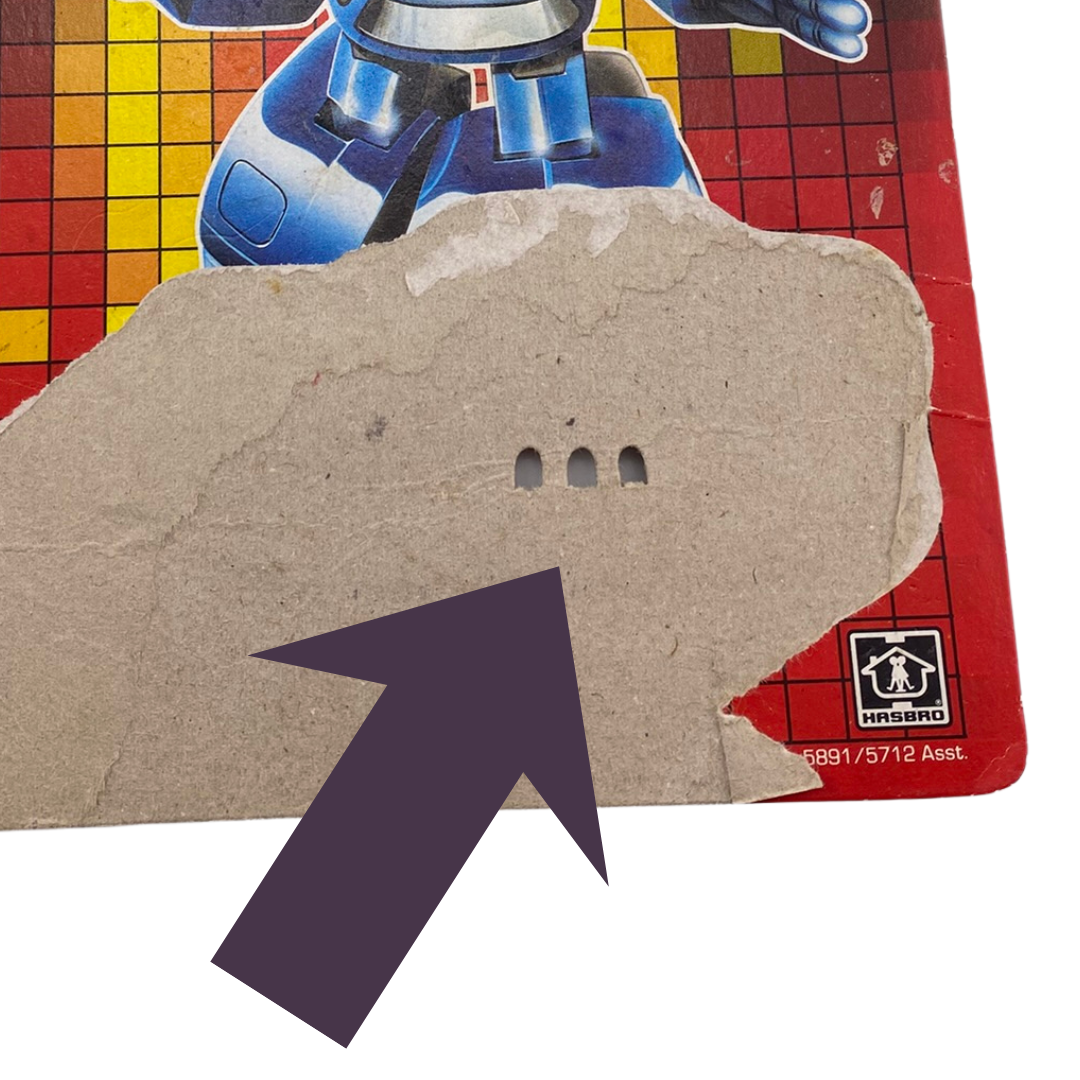 Transformers G1 Freeway Throttlebot cardback with tech spec