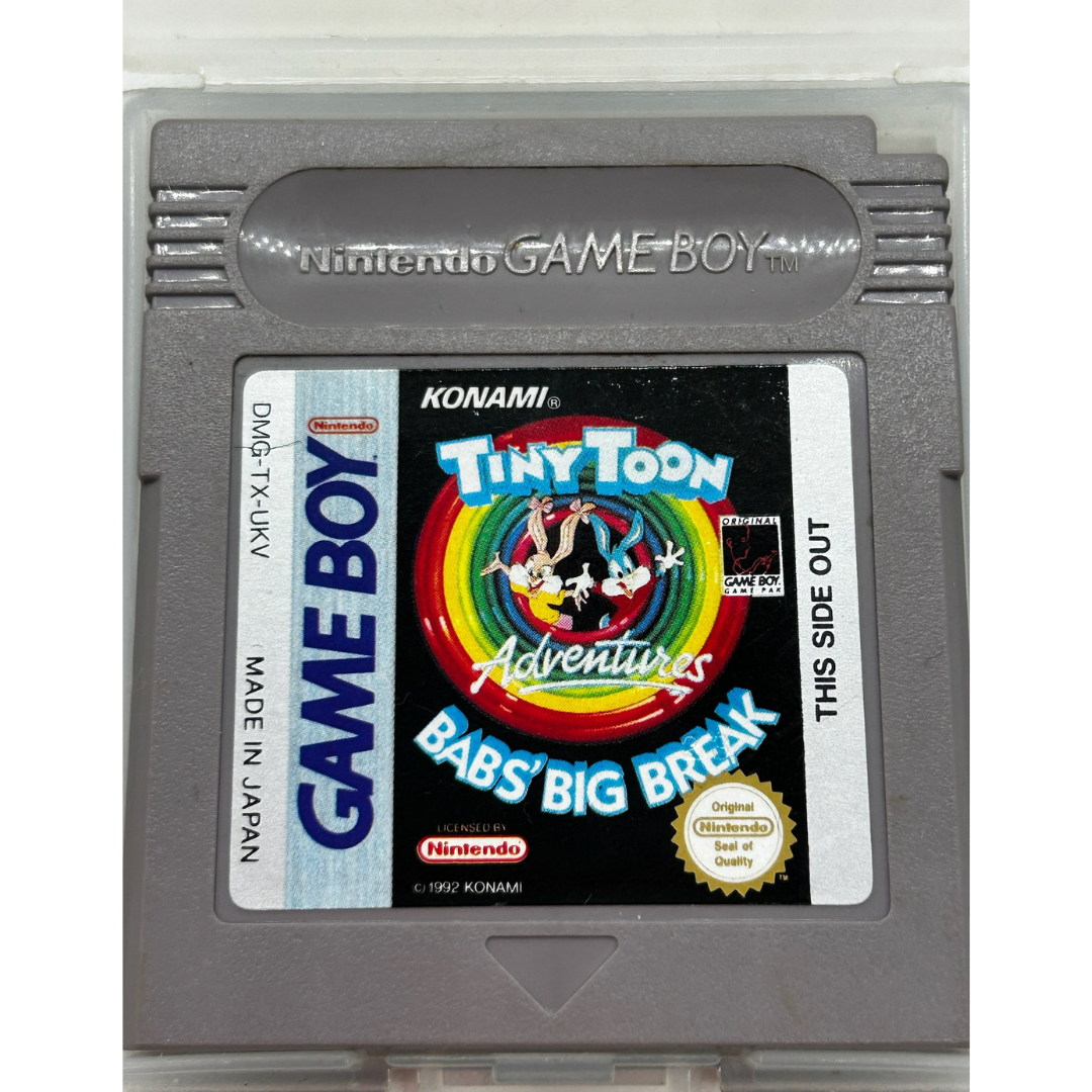Nintendo Gameboy Tiny Toons game Babs Big Break with plastic protective case 84
