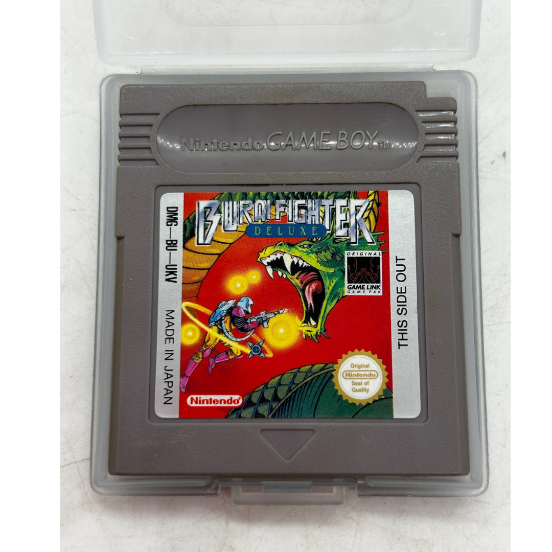 Nintendo Gameboy Burai Fighter game and plastic protective case 14