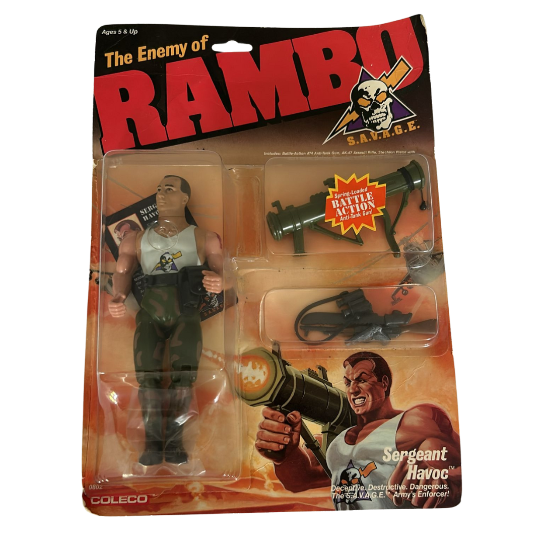 Rambo Sgt Havoc MOC vintage Action Figure by Coleco 1980's toy