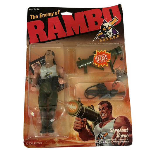 Rambo Sgt Havoc MOC vintage Action Figure by Coleco 1980's toy