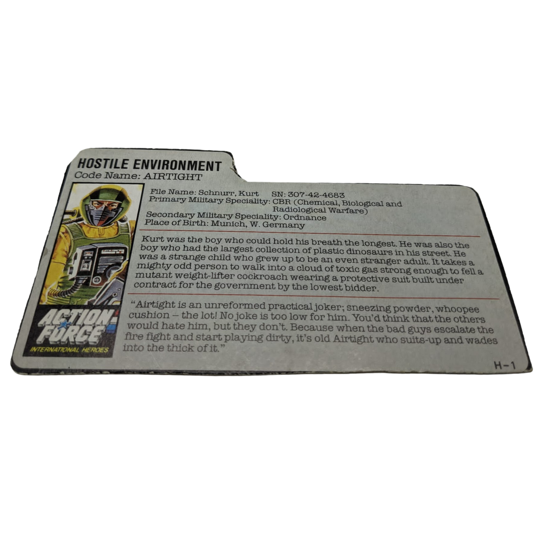 Gi Joe, Action Force Airtight filecard 2