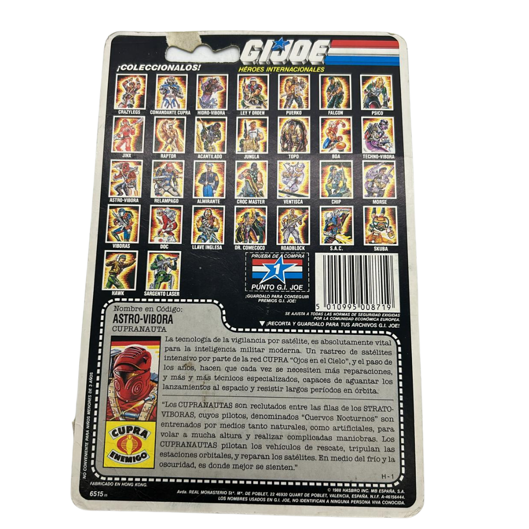 GI Joe, Action Force Astro-Viper backing card in Spanish, Astro Vibora