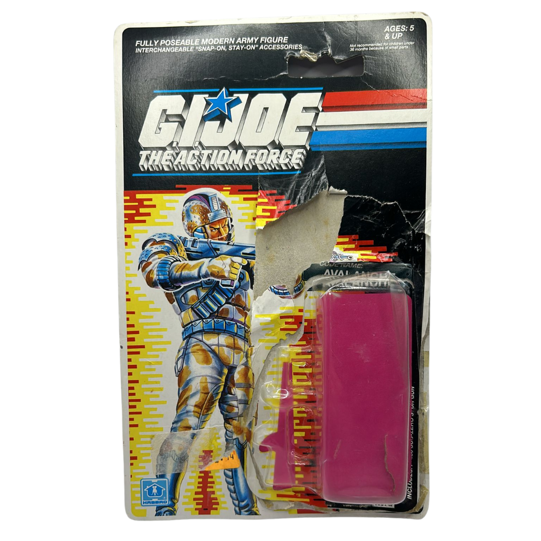 GI Joe, Action Force Avalanche figure cardback and bubble some damage as shown