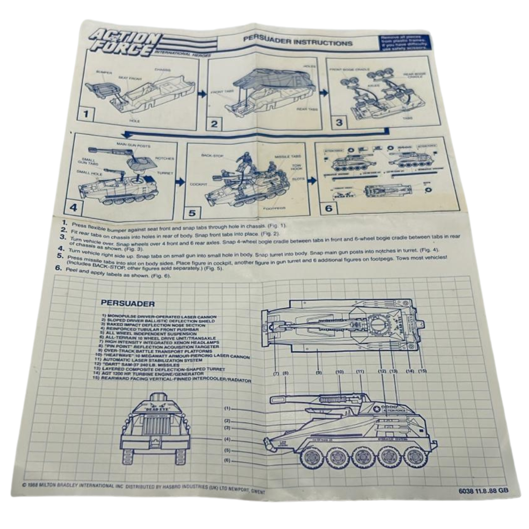 GI Joe, Action Force Persuader Vehicle instructions