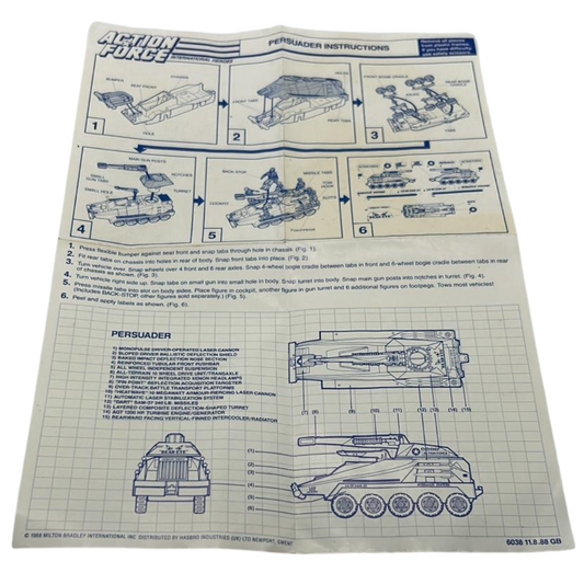 GI Joe, Action Force Persuader Vehicle instructions