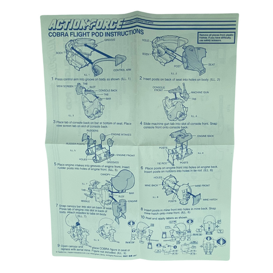 GI Joe, Action Force Flight Pod Instructions 129