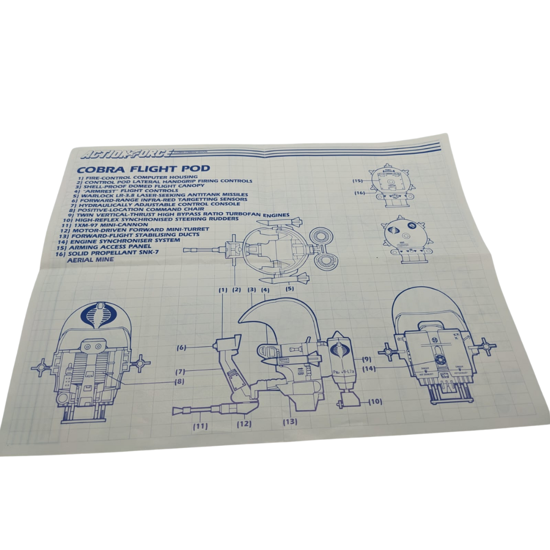 Action Force, GI joe Flight Pod Instructions