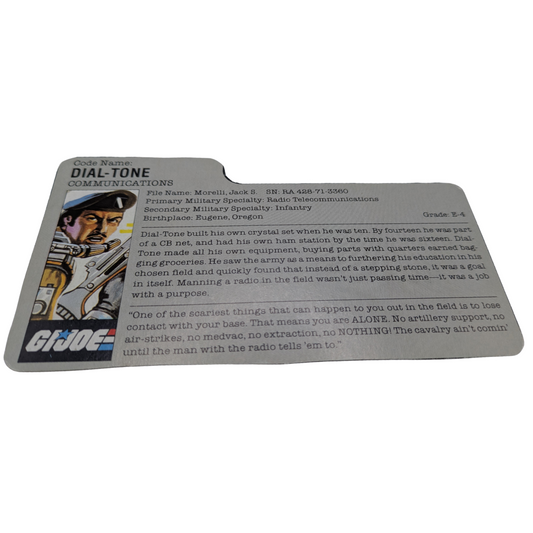 G.I. Joe, Action Force Dialtone filecard