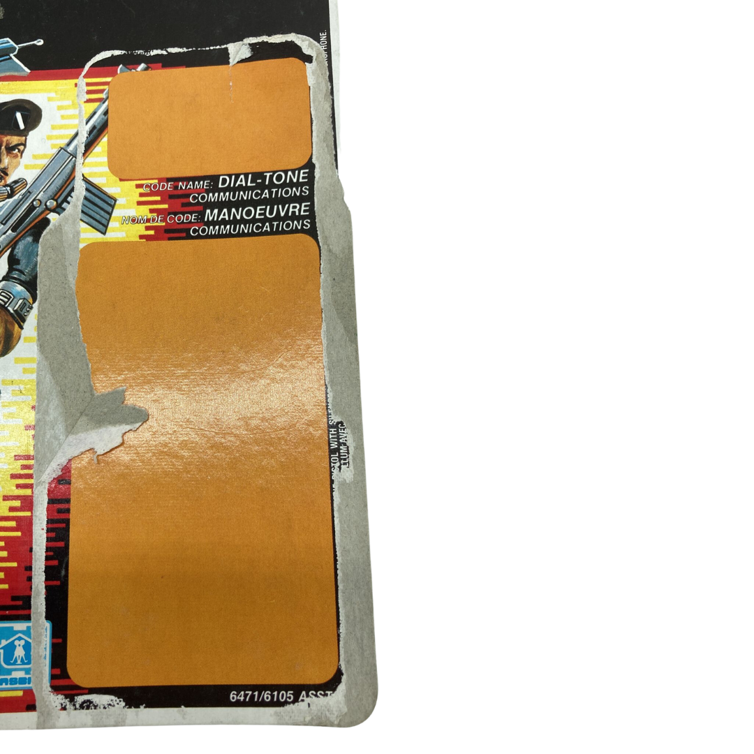 G.I. Joe, Action Force Dial Tone V1 backing card 89