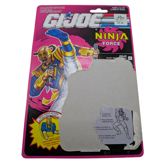 GI Joe, Action Force Dojo cardback / filecard