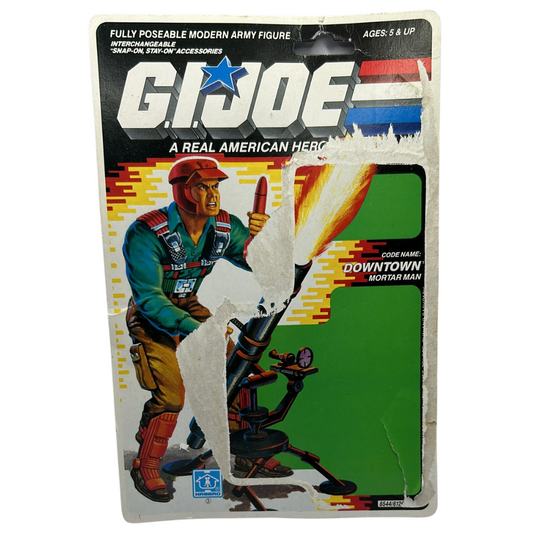 GI Joe,  Action Force Downtown backing card, file card