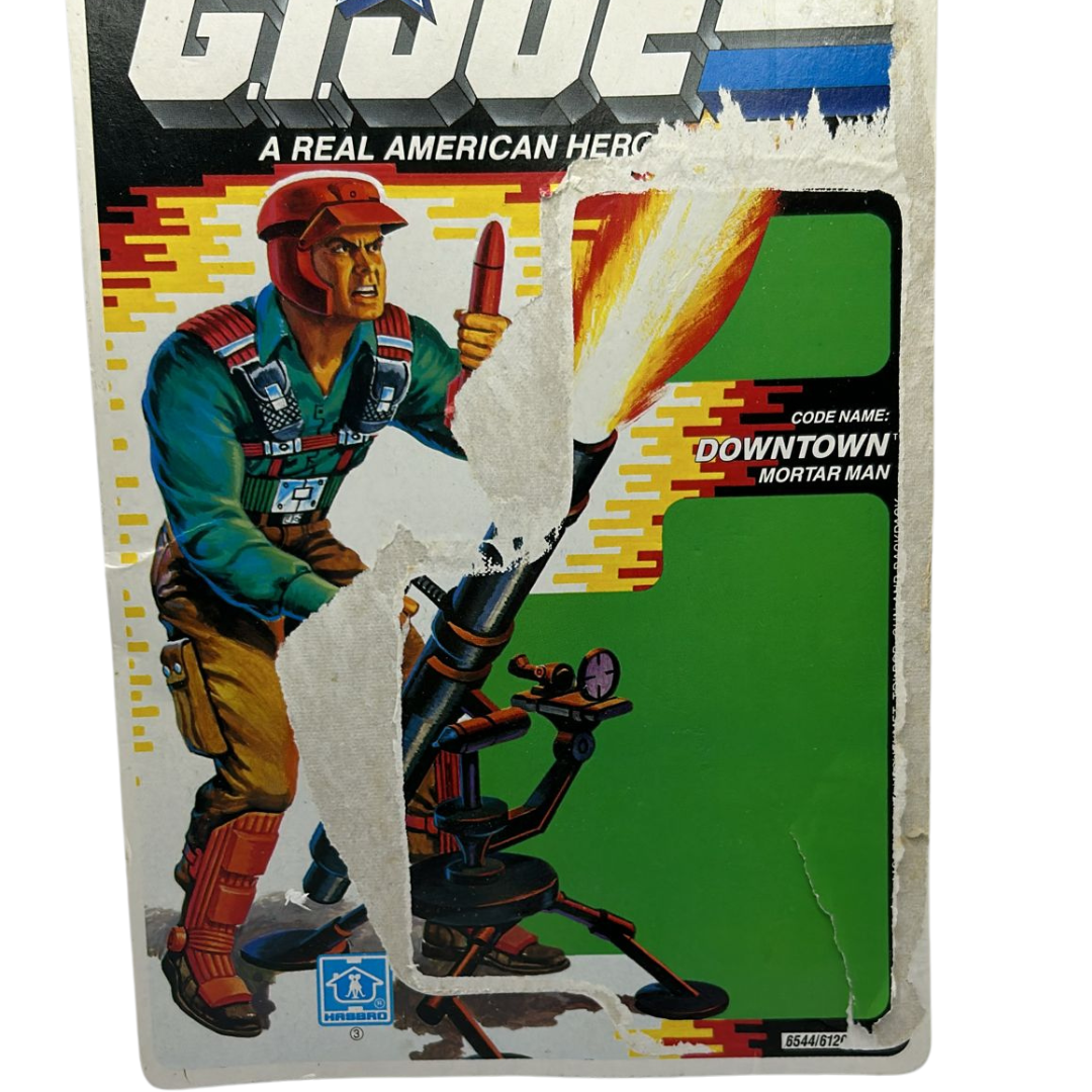 GI Joe,  Action Force Downtown backing card, file card