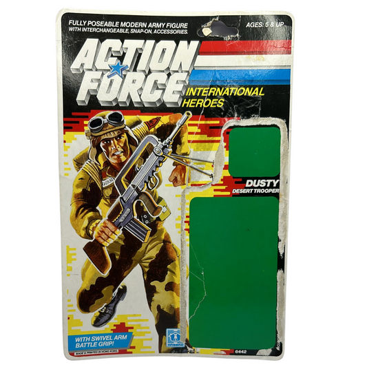 GI Joe, Action Force Dusty filecard Vintage by Hasbro