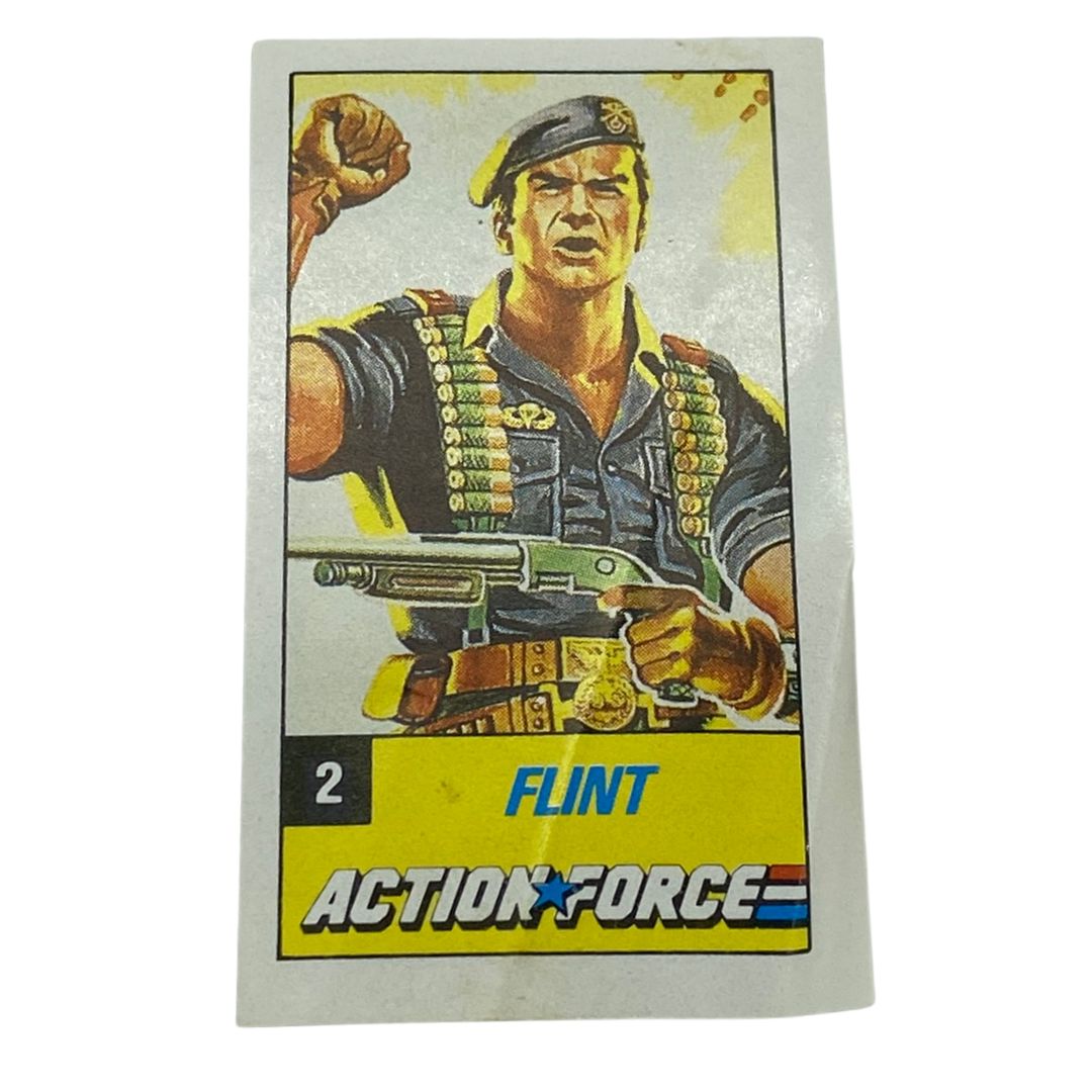 GI Joe, Action Force Flint collector card original UK sticker card 463
