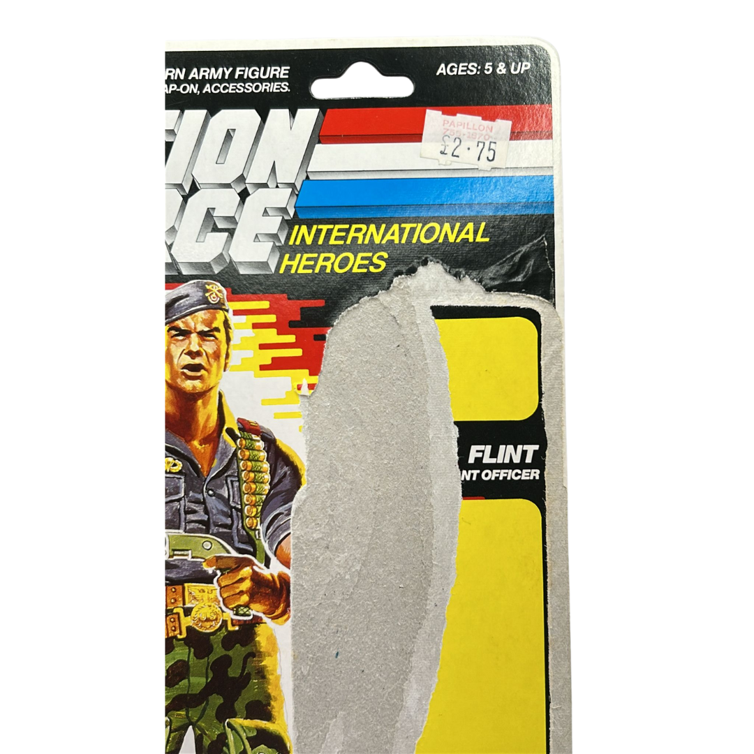 GI Joe, Action Force Flint original cardback filecard
