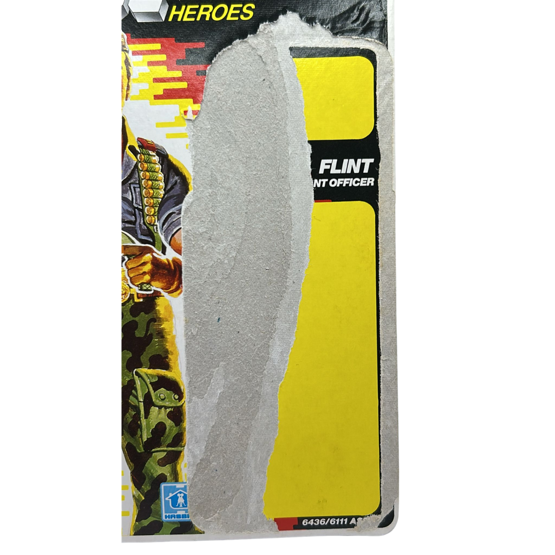 GI Joe, Action Force Flint original cardback filecard