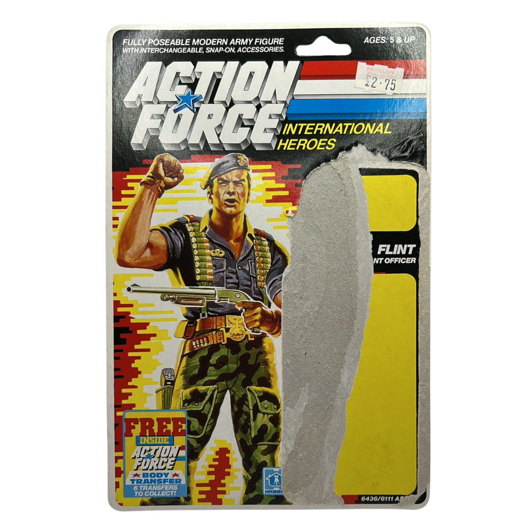 GI Joe, Action Force Flint original cardback filecard