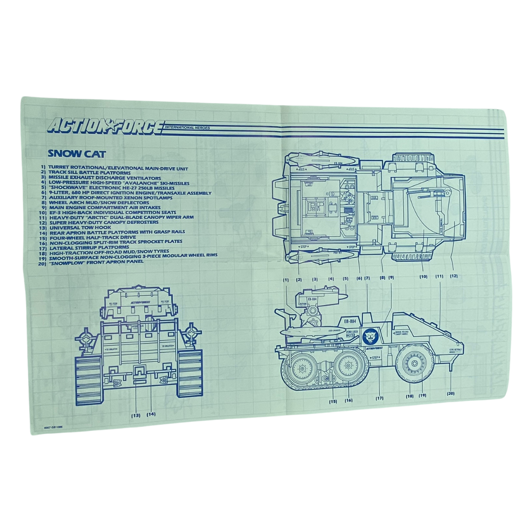 GI Joe, Action Force Snow Cat blueprints instructions 129