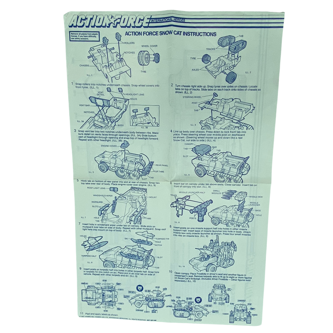 GI Joe, Action Force Snow Cat blueprints instructions 129