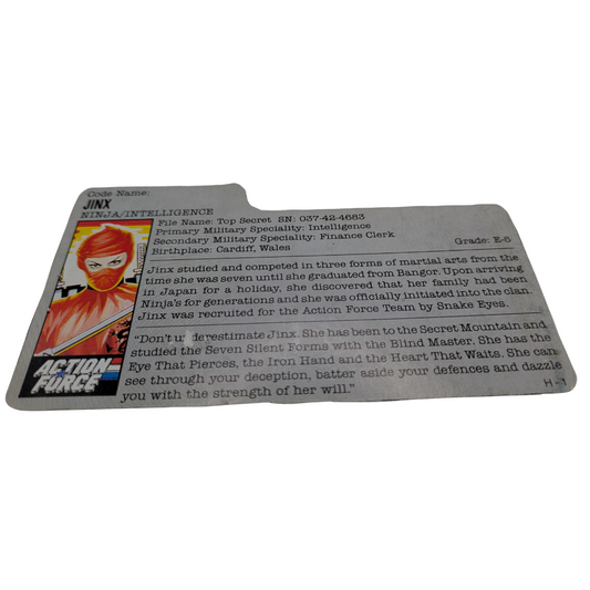 GI Joe, Action Force Jinx filecard
