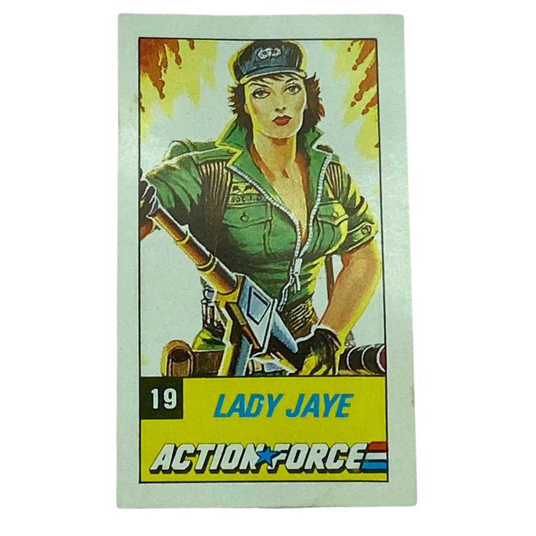 Action Force, GI Joe, Lady Jaye, Sticker, collectors card, 19