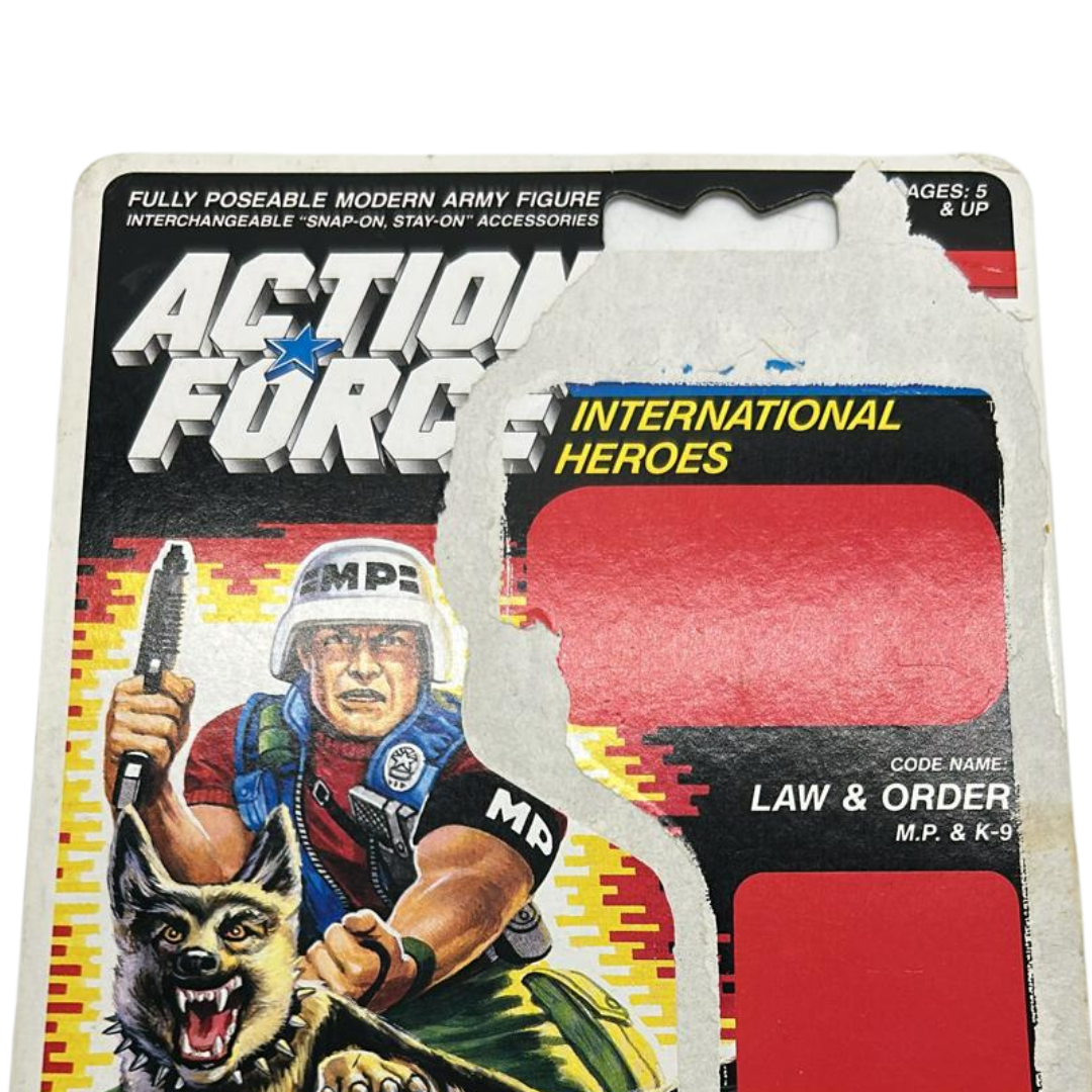 Action Force, GI Joe Law and Order figure cardback filecard