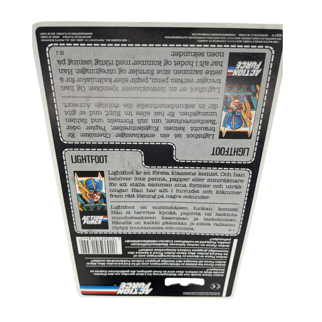 GI Joe, Action Force Light Foot cardback German / Swedish version