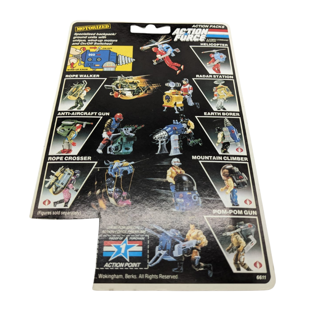 GI Joe Action Force Mountain Climber, cardback and instructions