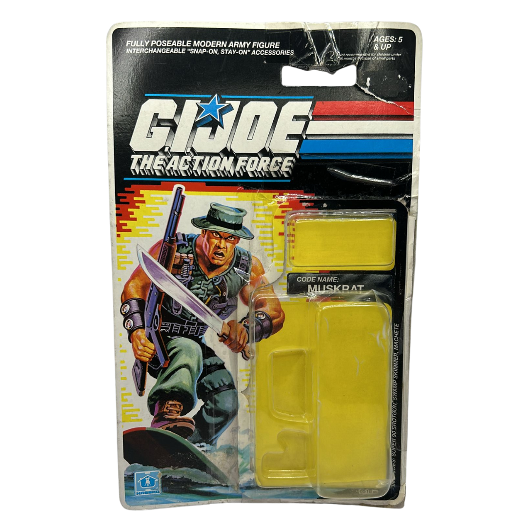 GI Joe The Action Force Muskrat cardback opened and sellotaped