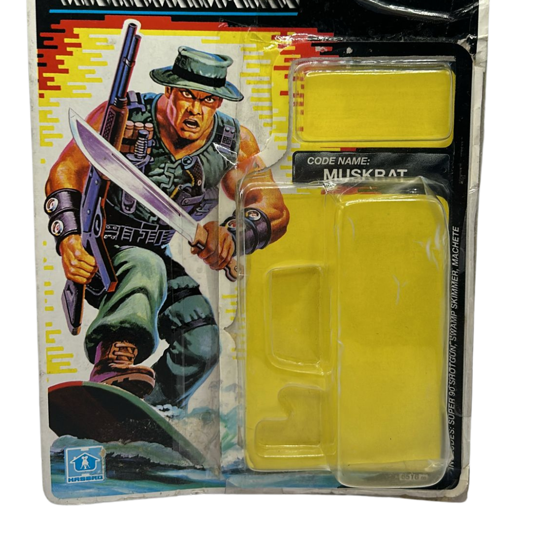 GI Joe The Action Force Muskrat cardback opened and sellotaped