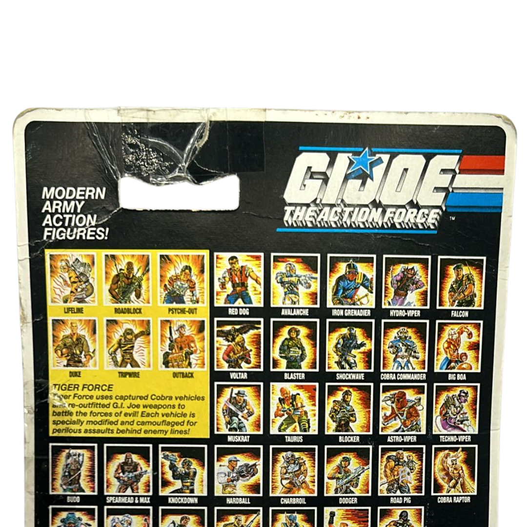 GI Joe The Action Force Muskrat cardback opened and sellotaped