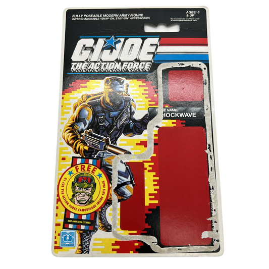 GI Joe The Action Force Shockwave filecard Vintage Hasbro