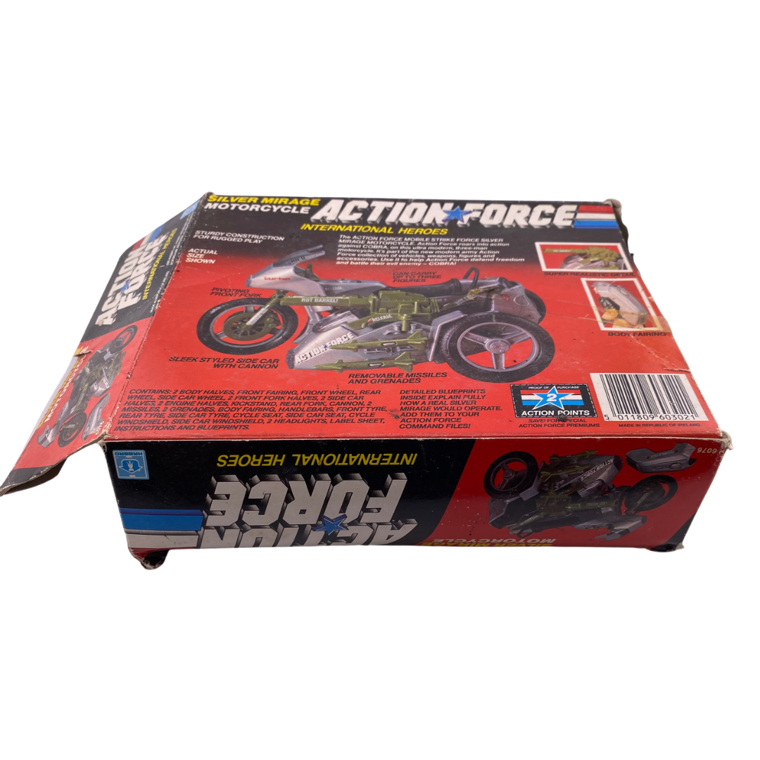 G.I Joe, Action Force Silver Mirage motorcycle complete with box motorbike 5