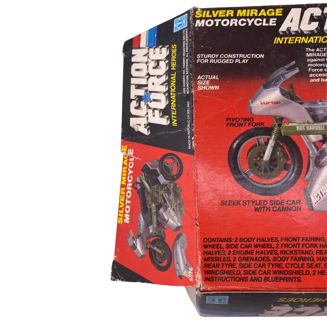 G.I Joe, Action Force Silver Mirage motorcycle complete with box motorbike 5
