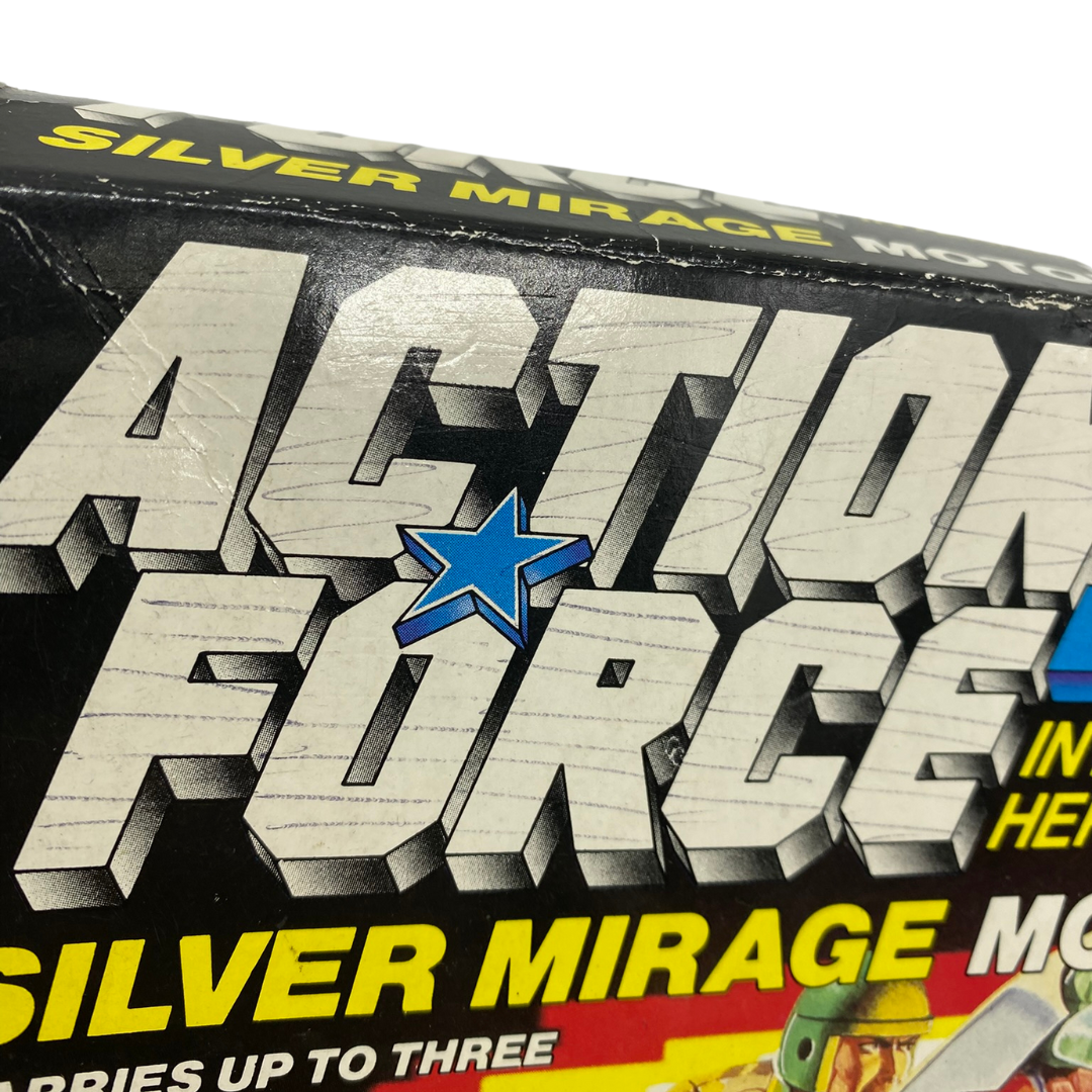 G.I Joe, Action Force Silver Mirage motorcycle with box complete