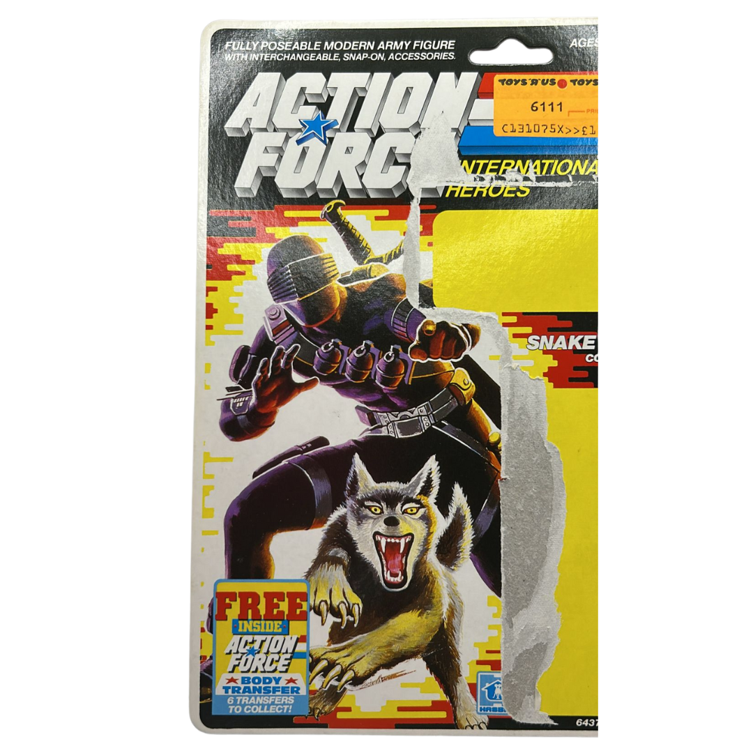 GI Joe, Action Force Snake Eyes V2 original cardback