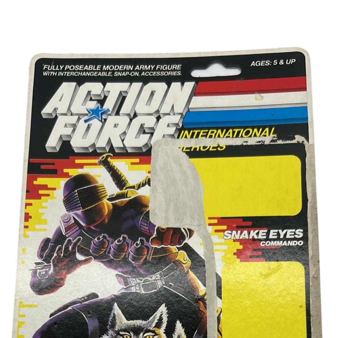 GI Joe, Action Force Snake Eyes cardback