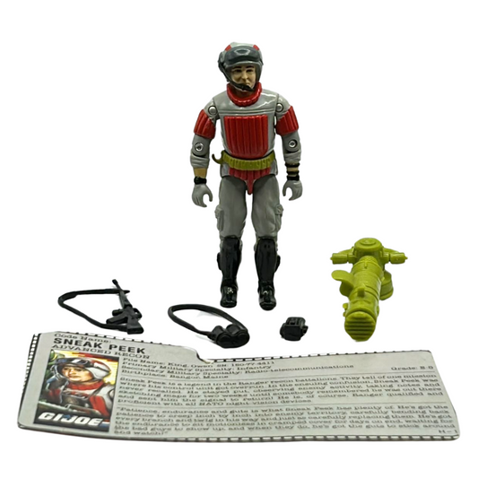 GI Joe, Action Force Sneak Peek V1 figure complete with microphone 374