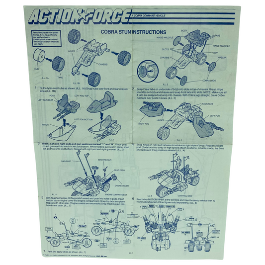 GI Joe Action Force Cobra Stun instructions blueprints 129